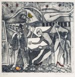 el angel, 50 x 50 cm, etching on metal, 18 copies